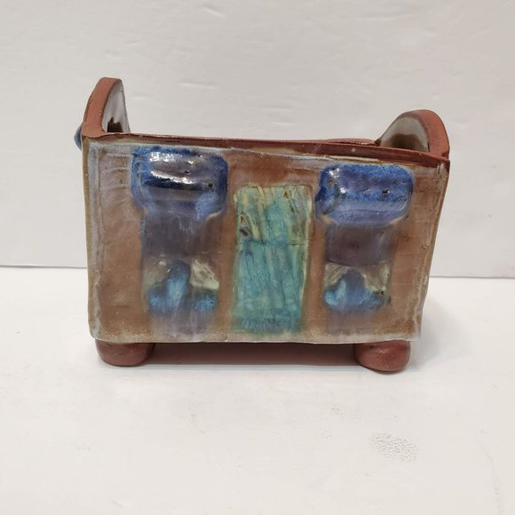 Earthworks Barbados Red Clay Ceramic Pottery Succulent Planter, Bonsai Plant Pot - Picture 5 of 11